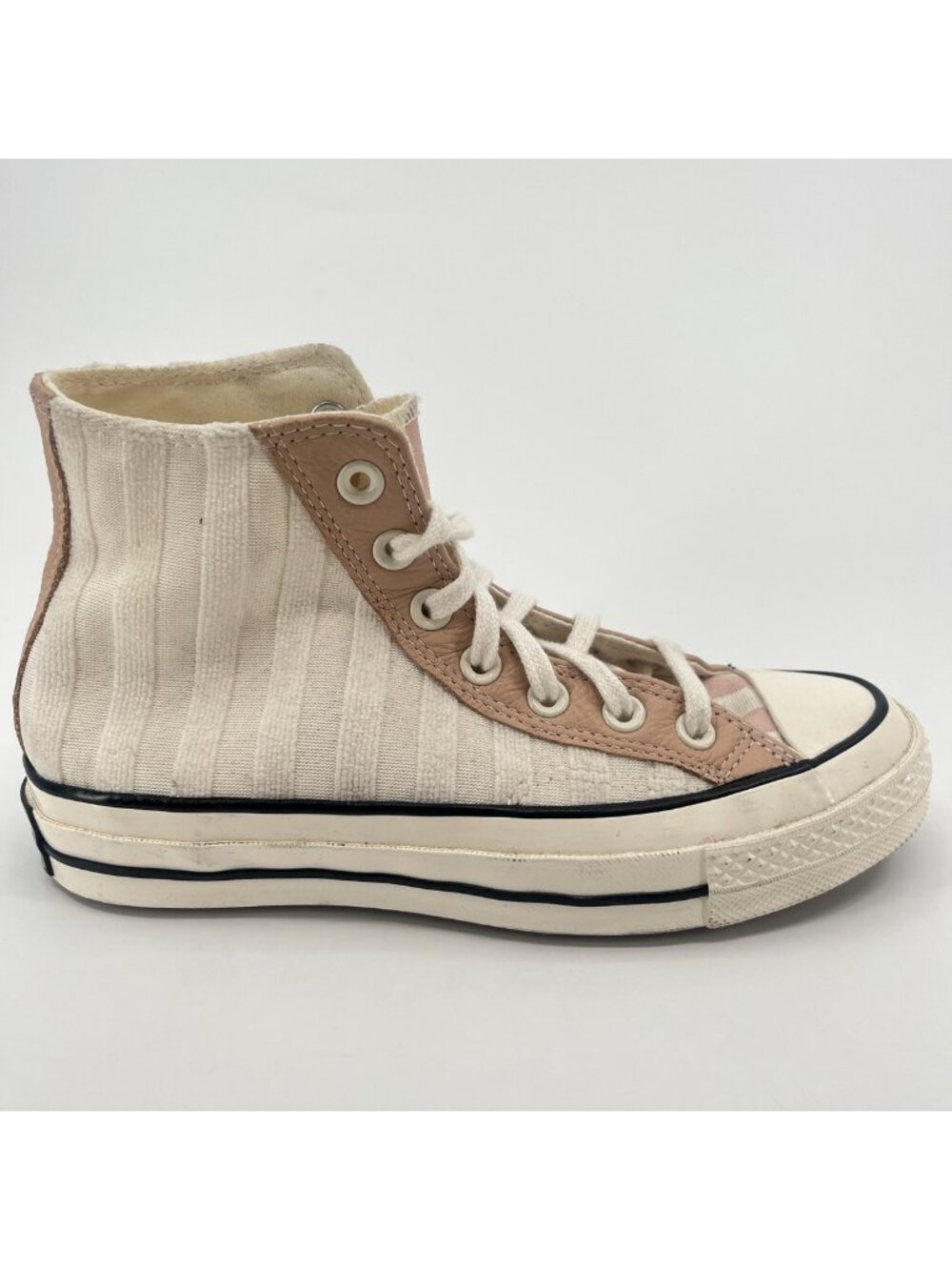 Converse Chuck 70 High Womens Size 6.5 Beige Pink Athletic Skate Shoes Sneakers